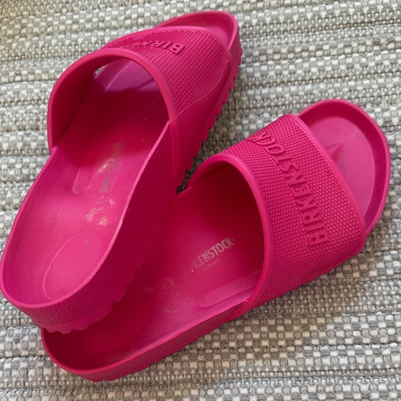 Birkenstock Shoes - Birkenstock Fuchsia Slide Sandals
